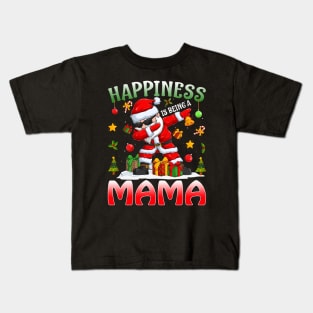 Happiness Is Being A Mama Santa Christmas Kids T-Shirt